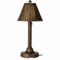 Brilliantbulb Concepts Tahiti II 30 in. Table Lamp  with 2 in. bronze tube body and tight weave, walnut shade BR2631949